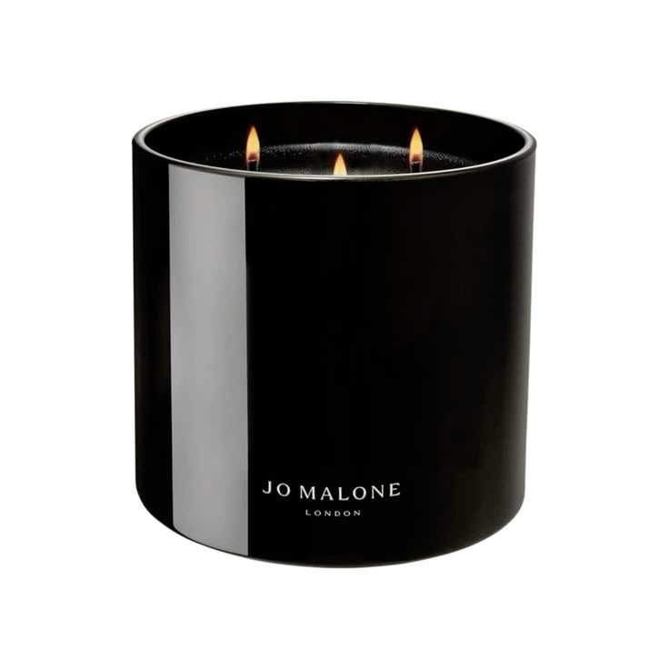 Black Glass 3-Wick Scented Candle