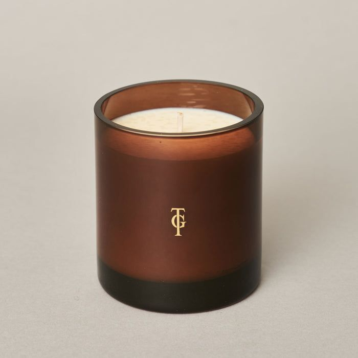 Amber Glass Single-Wick Scented Candle