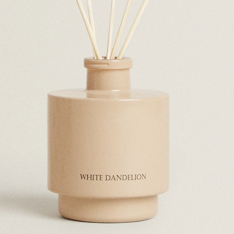 White Dandelion Ceramic Reed Diffuser